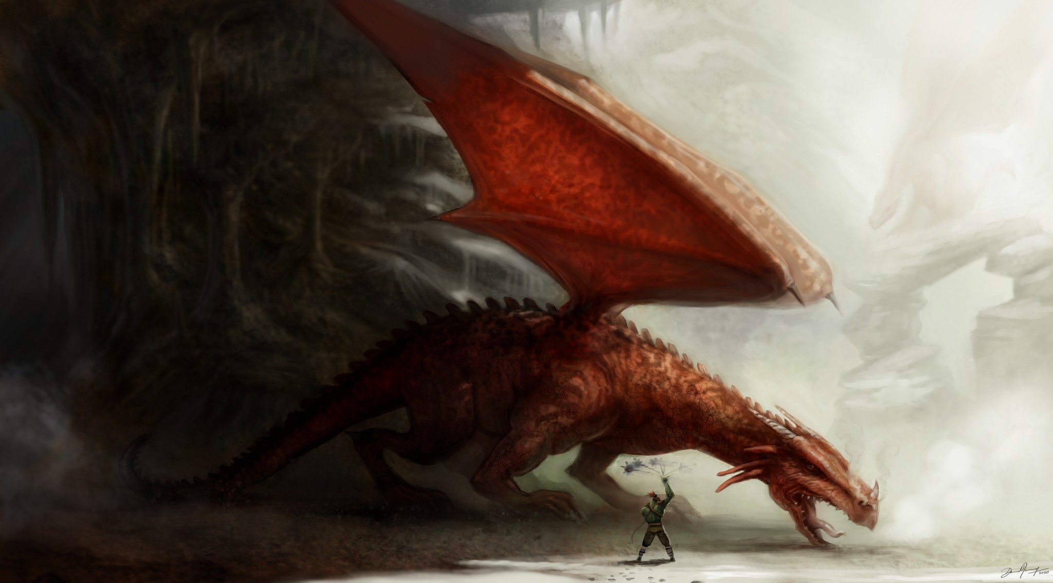 Original artwork creation example dragon illustration by David Revoy